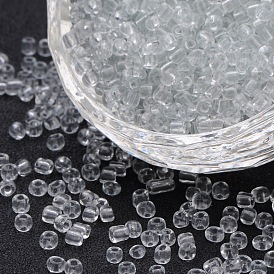 8/0 Glass Seed Beads, Transparent Colours Round Hole, Trans