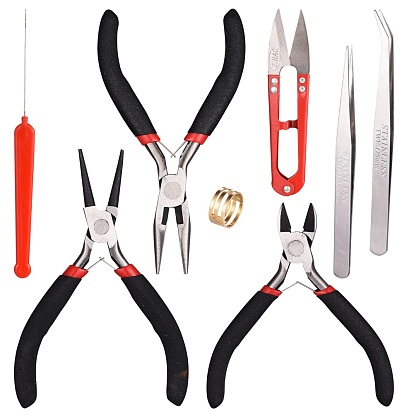 Beading Tool Kit, 8PCS/Set, Bead & Jewelry Making, Bead Work Tools Beaders Package, 155x110x35mm