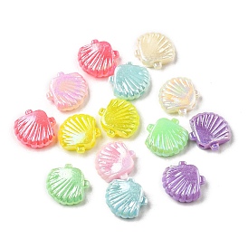 Acrylic Beads, AB Color Plated, Shell