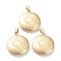 Подвески латуни медальон, фоторамки кулоны для ожерелий, долговечный, плоско-круглые