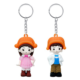 Cute Cartoon PVC Keychain Pendant for Couples and Friends