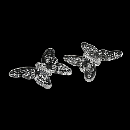 Colgantes de acrílico transparentes, mariposa