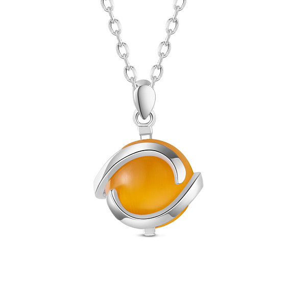 Ожерелье shegrace 925 из стерлингового серебра, с опалом, круглые, золотые