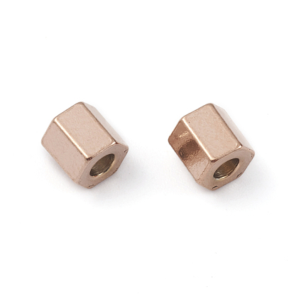 Ion Plating(IP) 304 Stainless Steel Spacer Beads, Hexagon