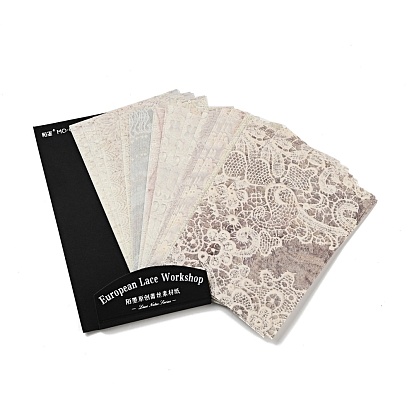 10 pcs 10 styles papier de scrapbooking, pour scrapbook album bricolage, carte de voeux, rectangle à motifs mixtes