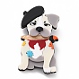 Perro con broche de sombrero, Pin de solapa de seguridad acrílico animal para ropa de mochila
