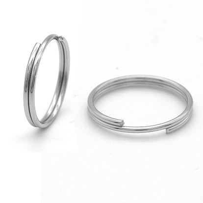304 anillos partidos de acero inoxidable, anillos de salto de doble bucle