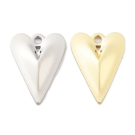Valentine's Day Brass Pendants, Long-lasting Plated, Heart