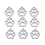 304 Stainless Steel Charms, Dog Paw Prints