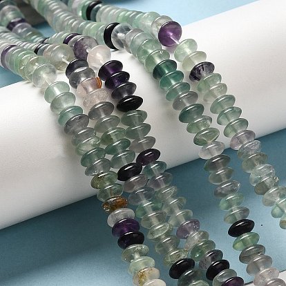 Fluorite naturel chapelets de perles, perles de soucoupe, rondelle