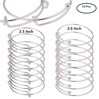 BENECREAT Adjustable Wire Blank Bracelet Expandable Bangle for DIY Jewelry Making