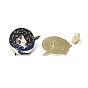 Creative Zinc Alloy Brooches, Enamel Lapel Pin, with Iron Butterfly Clutches or Rubber Clutches, Spaceman with Whale Shape