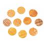 Natural Scallop Shell Beads, Sea Shell Beads, Dyed, Flat Round