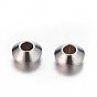 201 Stainless Steel Bicone Spacer Beads, 6x3mm, Hole: 2.5mm