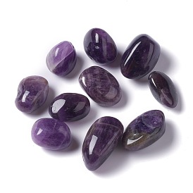 Natural Amethyst Beads, Tumbled Stone, Healing Stones for 7 Chakras Balancing, Crystal Therapy, Meditation, Reiki, Vase Filler Gems, No Hole/Undrilled, Nuggets