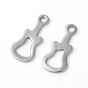 201 Stainless Steel Charms, Cut-Out, Guitar