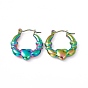 304 Stainless Steel Claddagh Earrings, Hoop Earrings for Women