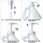 Polypropylene(PP) Dispensing Pump, Fits Shampoo and Conditioner Jugs Bottles, with Portable Foldable Silicone Funnel Hopper