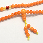 4-Loop Wrap Buddha Meditation Yellow Jade Beaded Bracelets, Buddhist Necklaces, 720x6mm, 108pcs/strand, about 28.3 inch