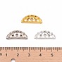 Laiton strass entretoises de pont, avec 7 pcs claires est perles strass moyennes, 3 trous, sans nickel, 19x7x3mm, Trou: 1.2mm