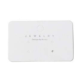 Rectangle Paper Stud Earring Display Cards, Holds up to 2 Pairs Earrings