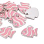 Alloy Enamel Pendants, with Rhinestone, Lead Free and Cadmium Free, Butterflyfish, Platinum Color, 19x20x2mm, Hole: 3mm