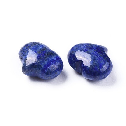 Coeur de lapis lazuli naturel pierre de palmier, teint, pierre de poche pour la méditation d'équilibrage énergétique