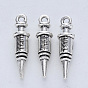 Tibetan Style Alloy Pendants, Cadmium Free & Nickel Free & Lead Free, Injection Syringe Shape