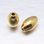 Real 18K Gold Plated Oval Sterling Silver Beads