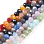 Chapelets de perles en verre, de couleur plaquée ab , facettes rondelle