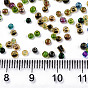 12/0 Glass Seed Beads, Transparent Colours Rainbows, Round Hole, Round
