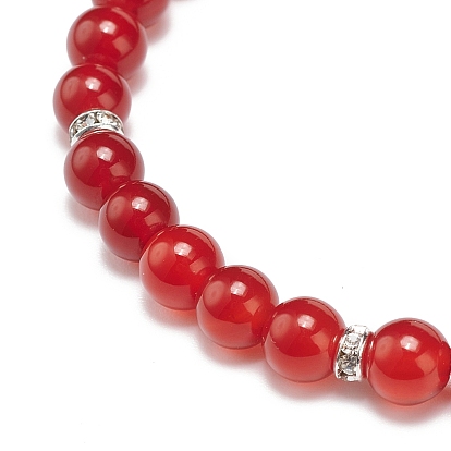 7 pcs 7 ensemble de bracelets extensibles à perles rondes de pierres précieuses mélangées naturelles de style pcs, bracelets empilables thème yoga chakra pour femmes