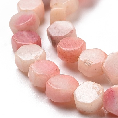 Natural Calcite Beads Strands, Dyed, Hexagon