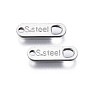 201 Stainless Steel Chain Tags, Stamping Blank Tag, Chain Extender Connectors, Oval with Word S.Steel