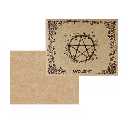 Pentagram Pattern Tarot Card Theme Paper Greeting Card, Sky Pad for Divination, Rectangle/Square