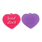 Acrylic Pendants, Heart with word good luck