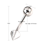 316L Surgical Stainless Steel Eyebrow Ring, Curved Barbell with Ball and Pointed Ends, Piercing Jewelry