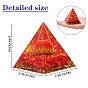 Orgone pyramide protection cristal gemme pyramide reiki pyramide à énergie positive chakra méditation pyramide pour le succès santé porte-bonheur anti-stress décor cadeau collection (rouge)