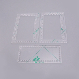 Fond de panier en acrylique transparent, base de panier au crochet en forme de rectangle, pour les fournitures de tissage de paniers bricolage fabrication artisanale