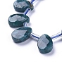 Natural Apatite Beads Strands, Top Drilled Beads, Faceted, Teardrop