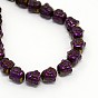 Electroplate Non-magnetic Synthetic Hematite Beads Strands, Buddha, 8x8x7mm, Hole: 1mm, about 51pcs/strand, 15.7 inch