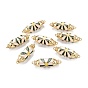 Real 18K Gold Plated Brass Micro Pave Clear Cubic Zirconia Links Connectors, with Enamel, Polygon with Heart