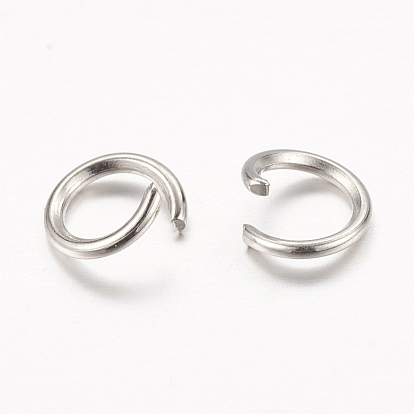 Iron Jump Rings, Open, Platinum Color