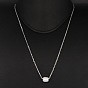 Natural Freshwater Pearl Pendant Necklaces, with Brass Cable Chain, 17.9 inch 