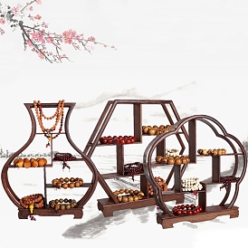 Présentoirs de bracelets en bois de style chinois, support organisateur de bijoux de bracelet, décoration de la maison