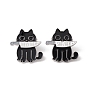 Cat with Knife Enamel Pin, Word Alloy Badge for Backpack Clothes, Platinum