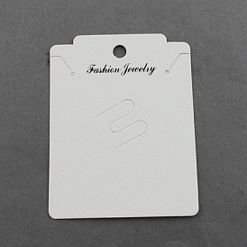 Necklace Display Cards, Rectangle, 79x61x0.5mm