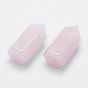 Natural Rose Quartz Pointed Beads, Healing Stones, Reiki Energy Balancing Meditation Therapy Wand, Undrilled/No Hole Beads, Bullet