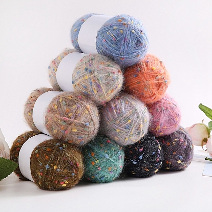 50g 40% Polyester & 60% Acrylic Fiber Soft Mohair Yarn, Ball Yarns, Scarves Sweater Shawl Hats Crochet Thread
