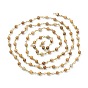 Faits à la main des chaînes de pierres précieuses perles, avec les accessoires en laiton, non soudée, formes mixtes